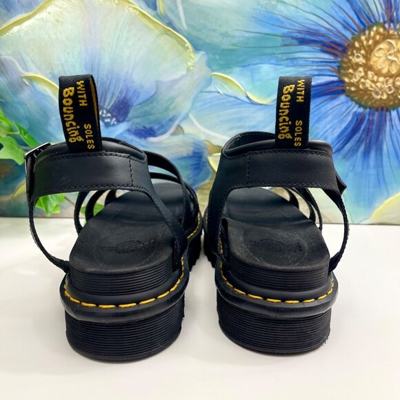 Dr. Martens Women's Blaire Platform Gladiator Sandal in Black Size 9 - Picture 9 of 12